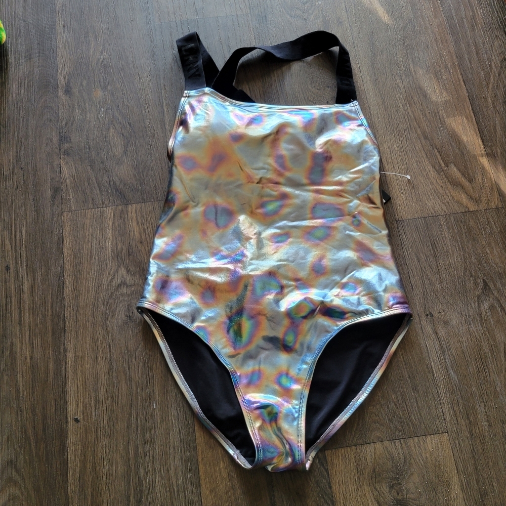 DKNY Iridescent One Piece Swimsuit